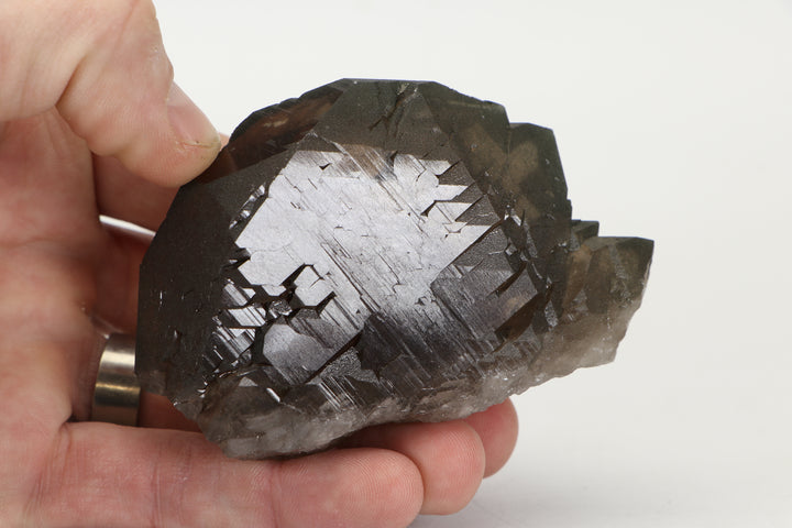 Smoky Quartz Gwindel from Mt. Blanc, France on Acrylic Base DX1813