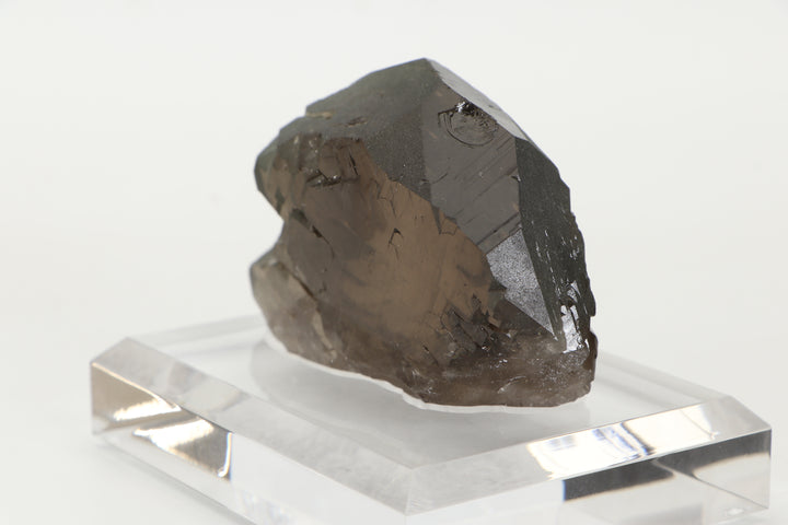 Smoky Quartz Gwindel from Mt. Blanc, France on Acrylic Base DX1813