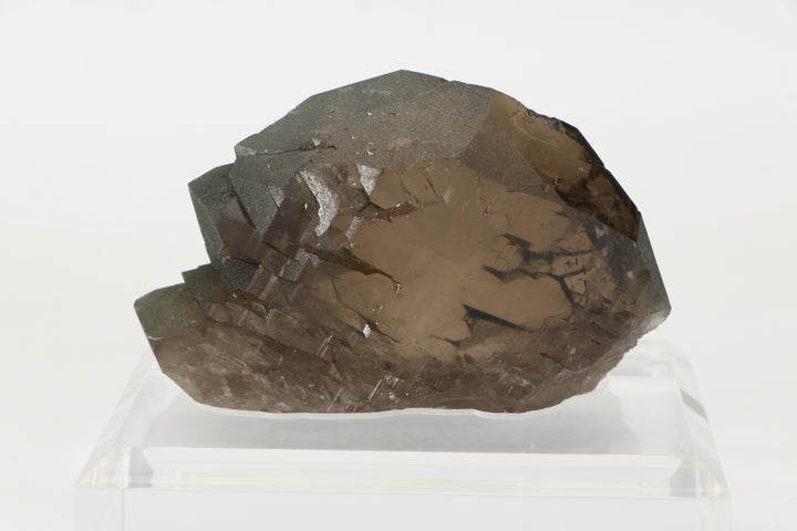 Smoky Quartz Gwindel from Mt. Blanc, France on Acrylic Base DX1813