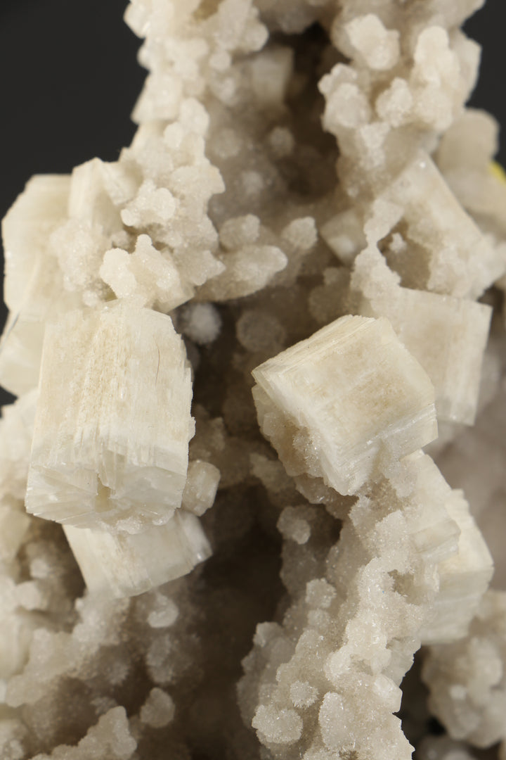 Aragonite with Sulfur on Acrylic Base DX3532