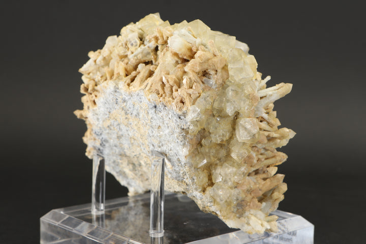 Clear Fluorite on Quartz - Nikolaevskiy Mine, Dalnegorsk DX3922