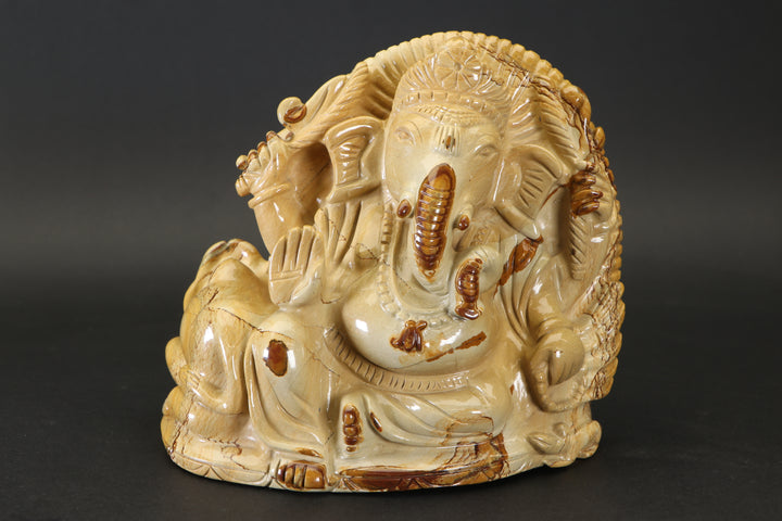 Picture Jasper Ganesha Carving DX4375