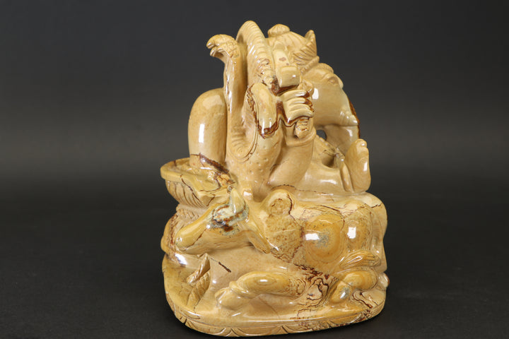Picture Jasper Ganesha Carving DX4375