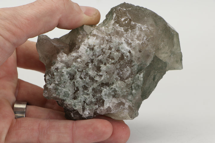 Smoky Quartz Gwindel Cluster with Chlorite from Mt. Blanc DX4575