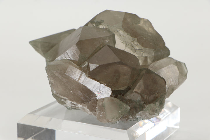 Smoky Quartz Gwindel Cluster with Chlorite from Mt. Blanc DX4575