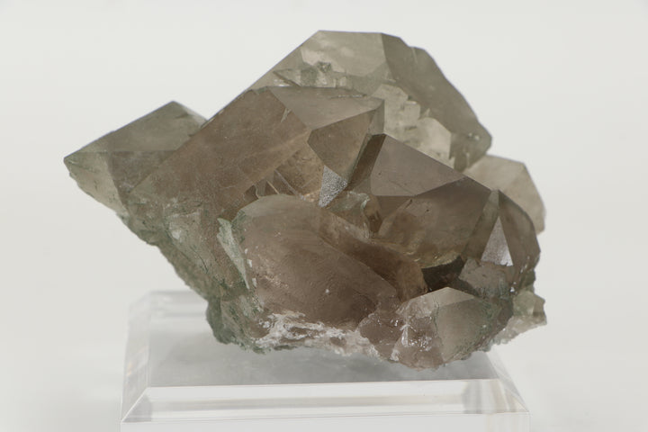Smoky Quartz Gwindel Cluster with Chlorite from Mt. Blanc DX4575