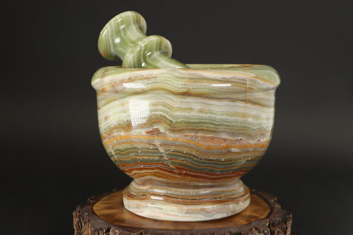 Green Onyx Mortar and Pestle TF1661