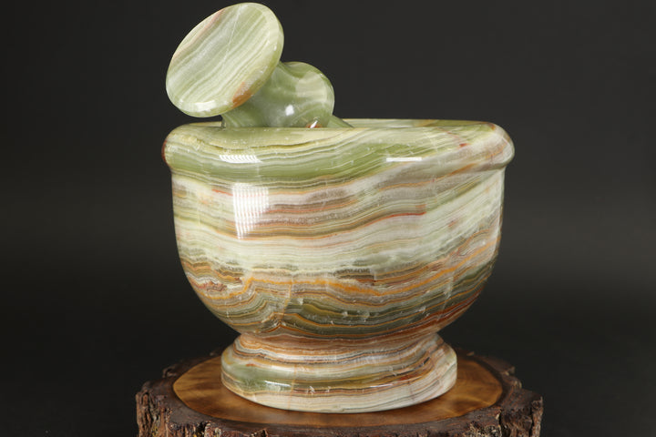 Green Onyx Mortar and Pestle TF1661