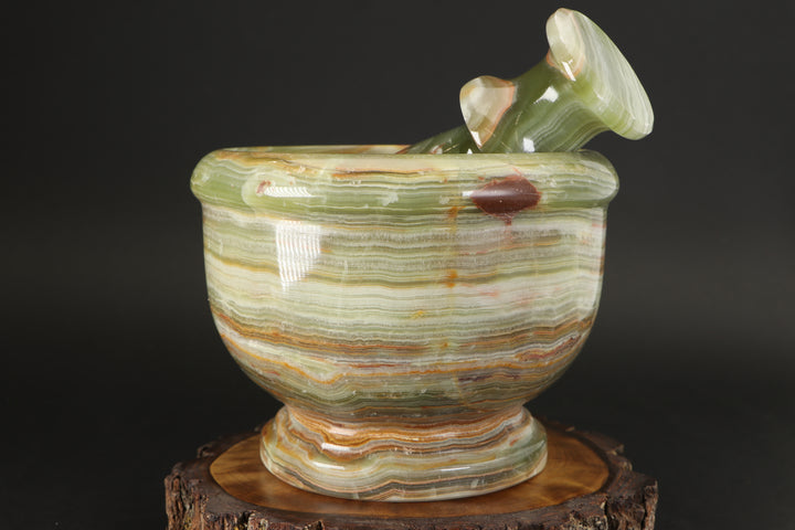 Green Onyx Mortar and Pestle TF1661