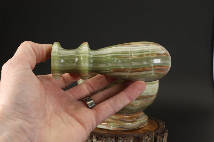 Green Onyx Mortar and Pestle TF1661