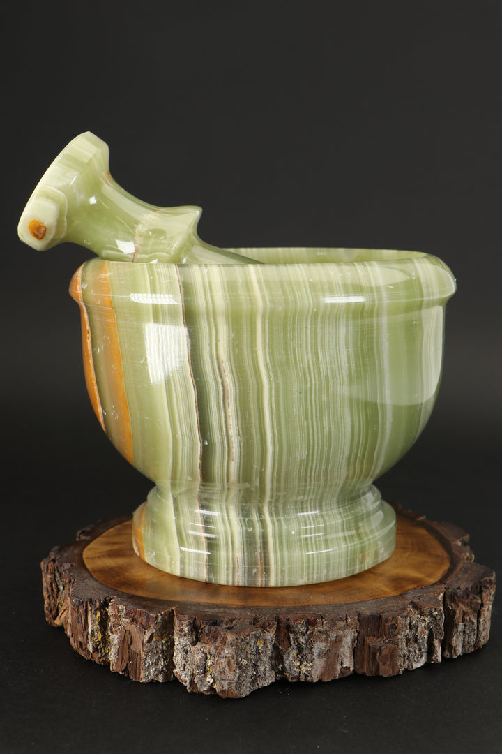 Green Onyx Mortar and Pestle TF1660