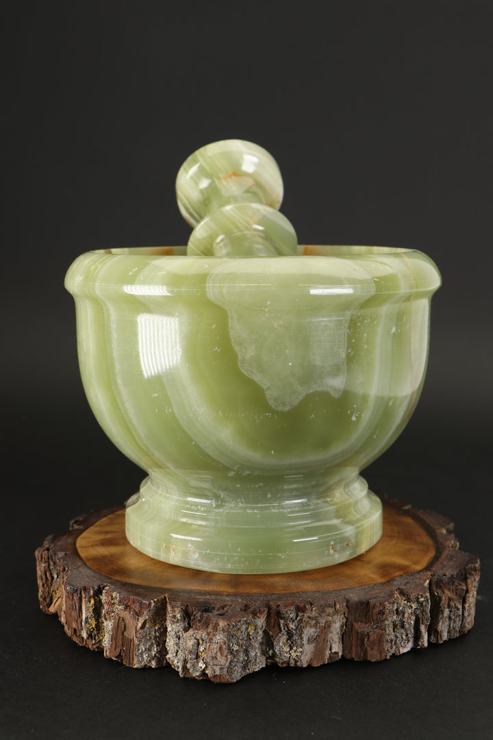 Green Onyx Mortar and Pestle TF1660
