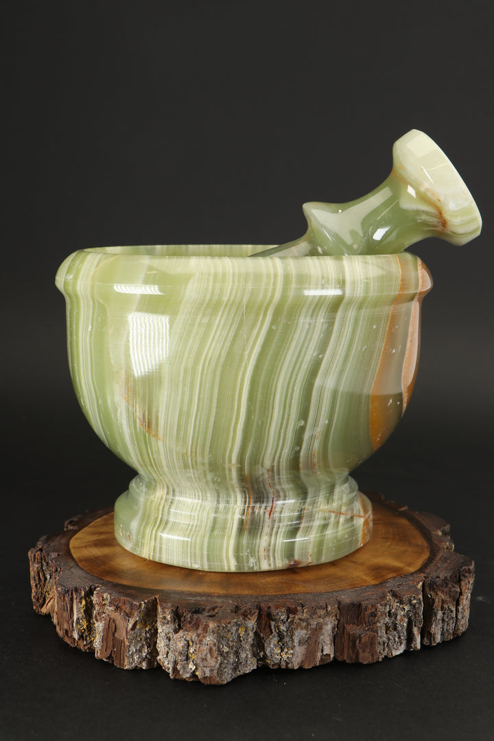 Green Onyx Mortar and Pestle TF1660