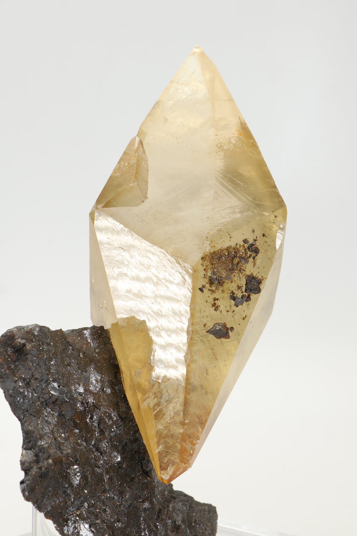 Calcite on Sphalerite - Elmwood Mine TF2022