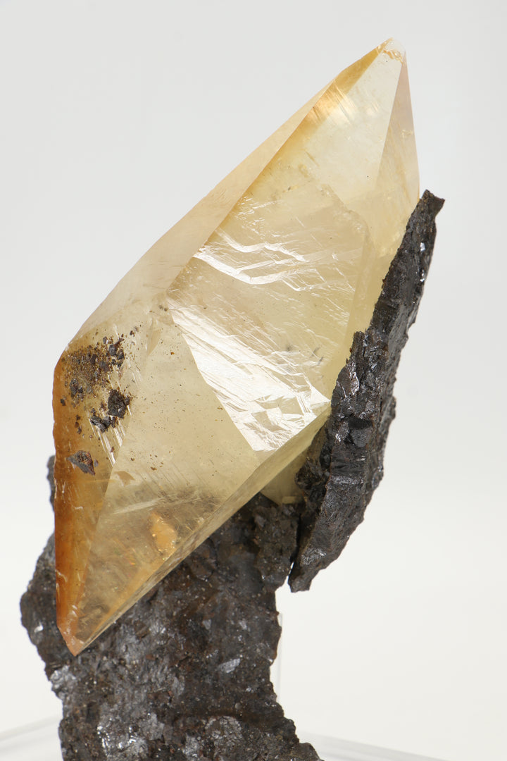 Calcite on Sphalerite - Elmwood Mine TF2022