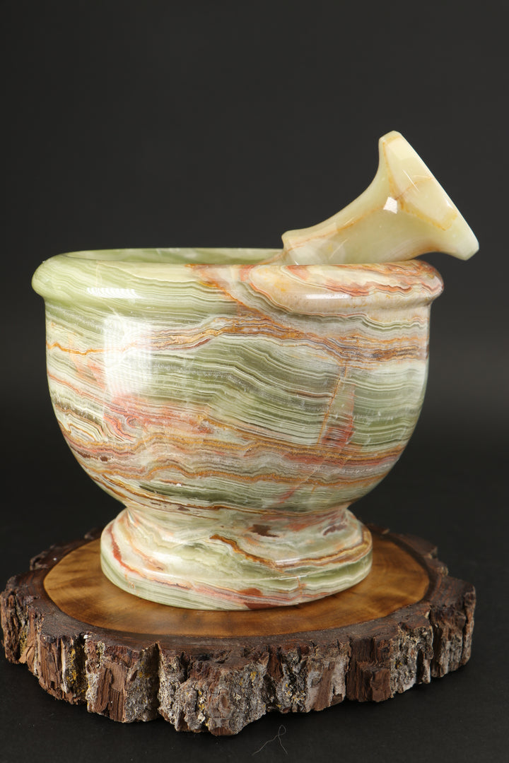 Green Onyx Mortar and Pestle TF1657