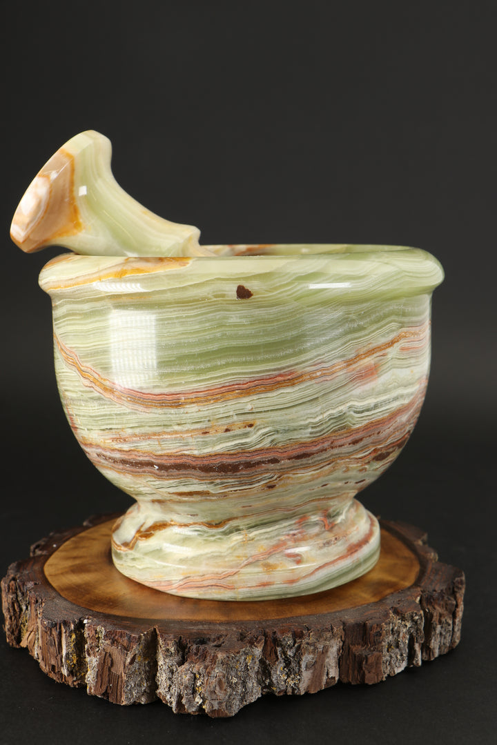 Green Onyx Mortar and Pestle TF1657