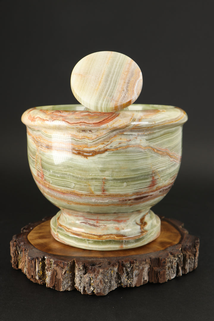 Green Onyx Mortar and Pestle TF1657
