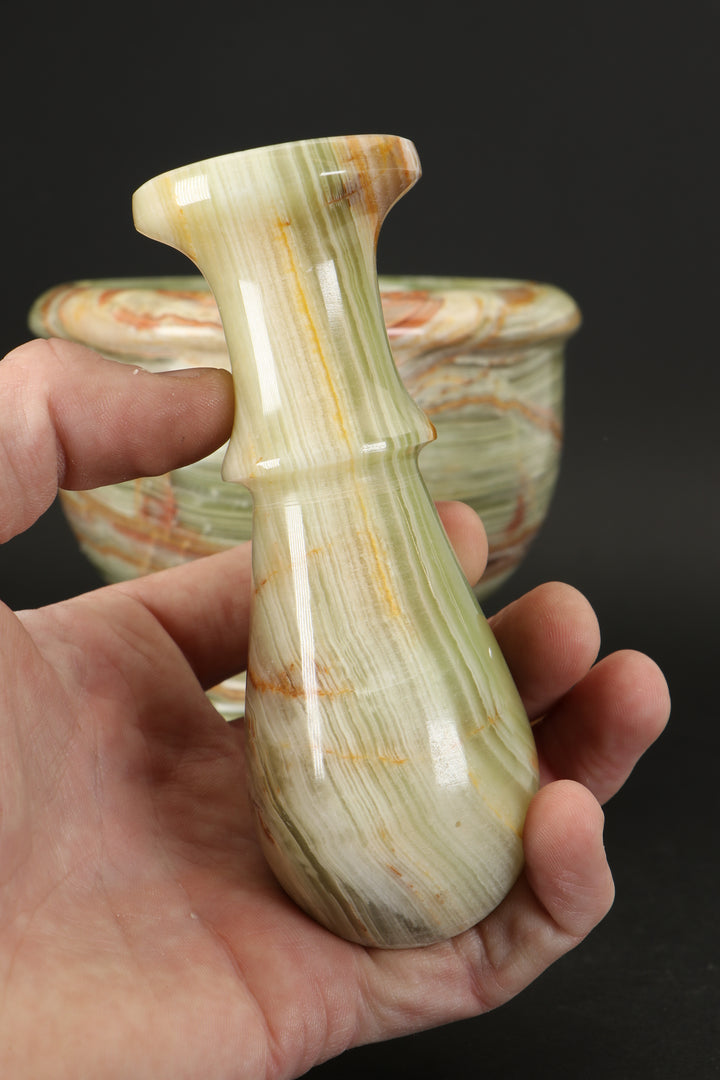 Green Onyx Mortar and Pestle TF1657