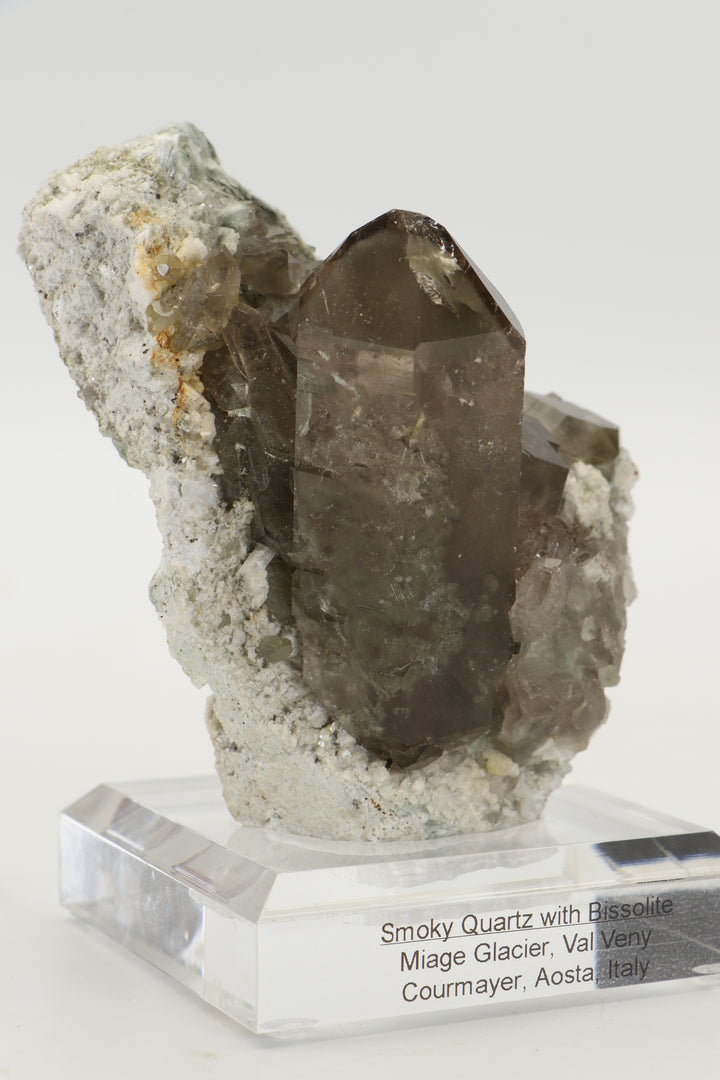 Smoky Quartz with Bissolite - Miage Glacier, Italy DS415