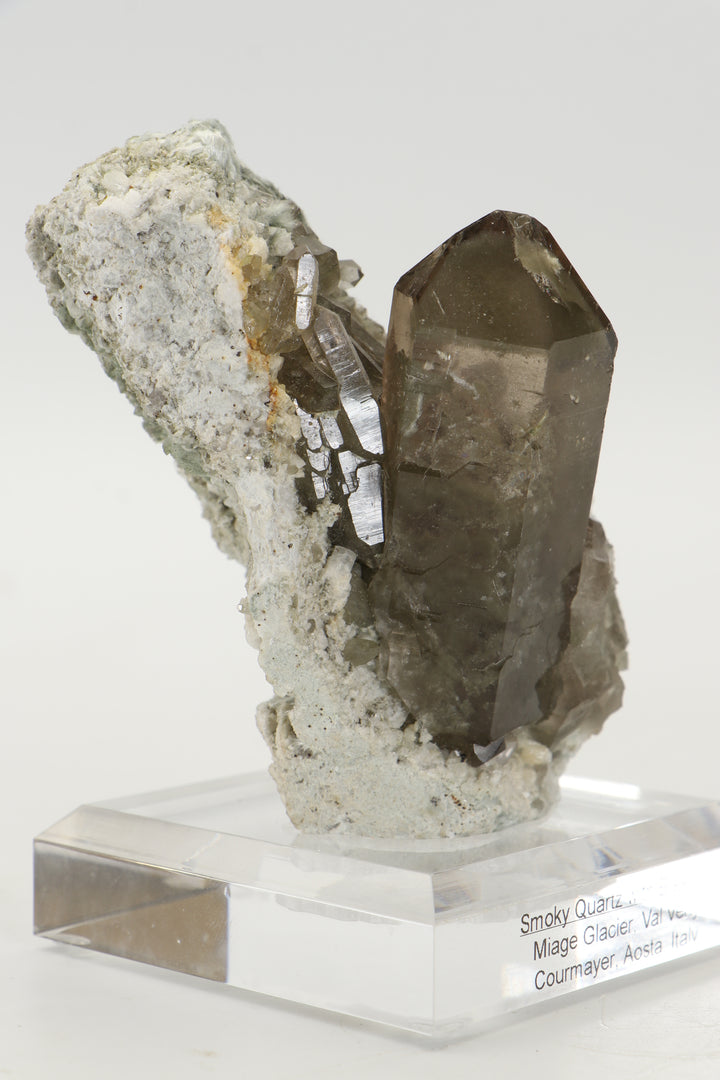 Smoky Quartz with Bissolite - Miage Glacier, Italy DS415