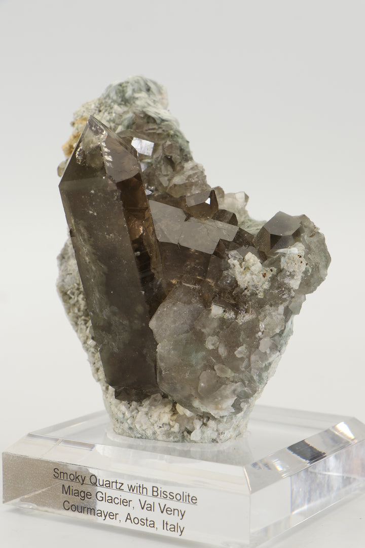 Smoky Quartz with Bissolite - Miage Glacier, Italy DS415