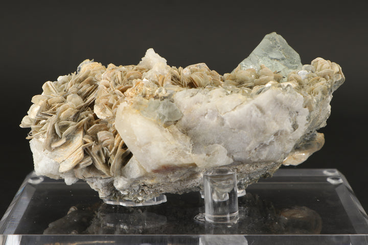Green Fluorite Octahedron on Muscovite - Nagar, Pakistan DS417
