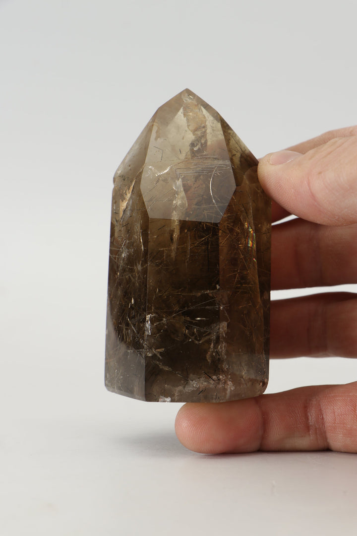 3.5" Smoky Quartz with Rutile Tower TW728