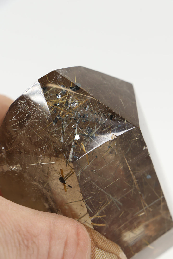 3.5" Smoky Quartz with Rutile Tower TW777