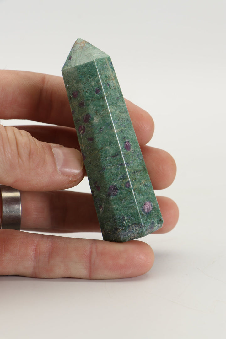 3.25" Ruby Fuchsite Tower TZ037