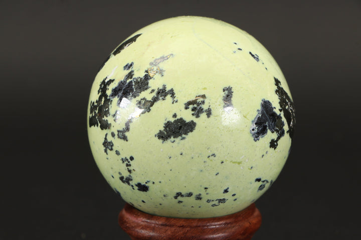 2.2" Serpentine and Pyrite Sphere with Stand TU599