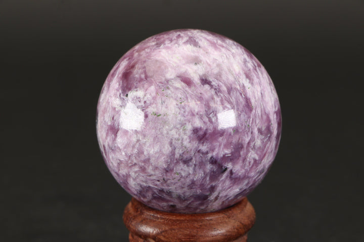 1.6" Russian Charoite Sphere with Stand DA1753