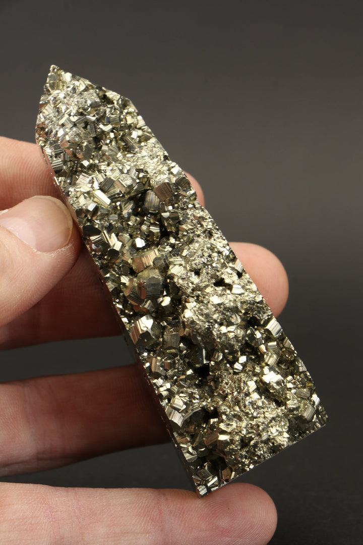 3.5" Pyrite Obelisk DV068