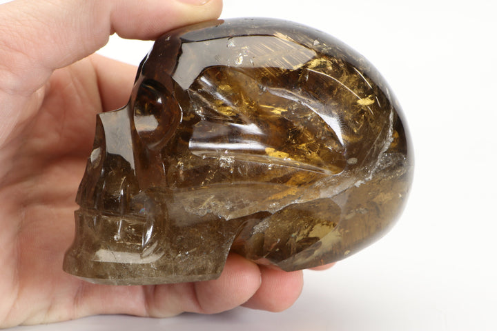 Citrine Crystal Skull Carving TD349