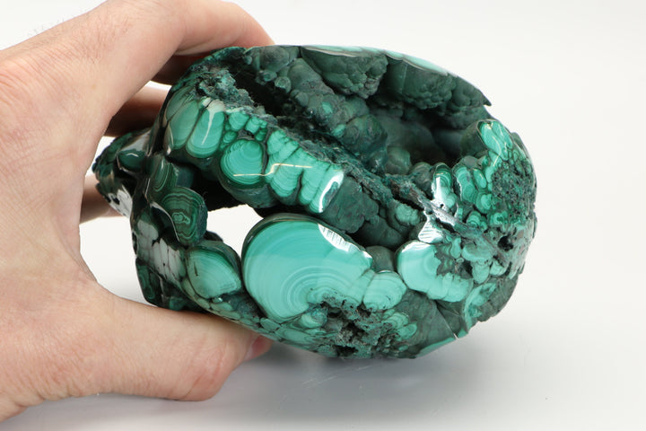 5" Malachite Crystal Skull Carving DM185