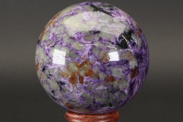 3.1" Russian Charoite Sphere with Stand DM868