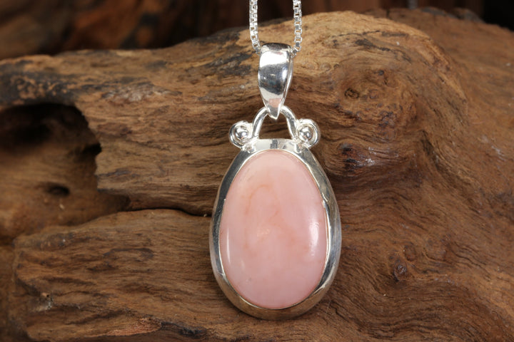 Pink Opal Sterling Silver Pendant DX4971