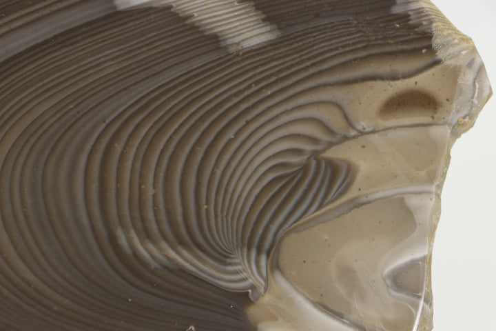 7" Polish Striped Flint Slab
