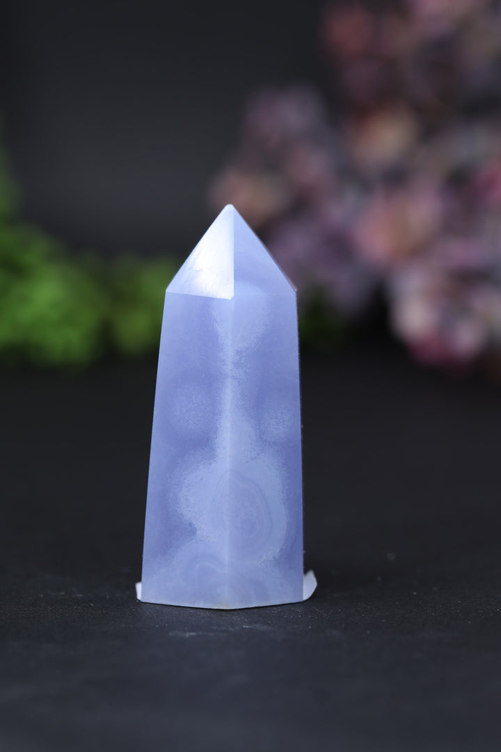 2.1" Blue Lace Agate Tower DD074