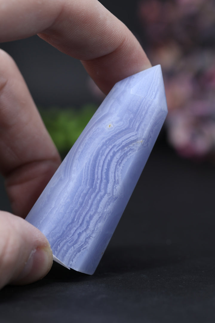 2.5" Blue Lace Agate Tower DD081