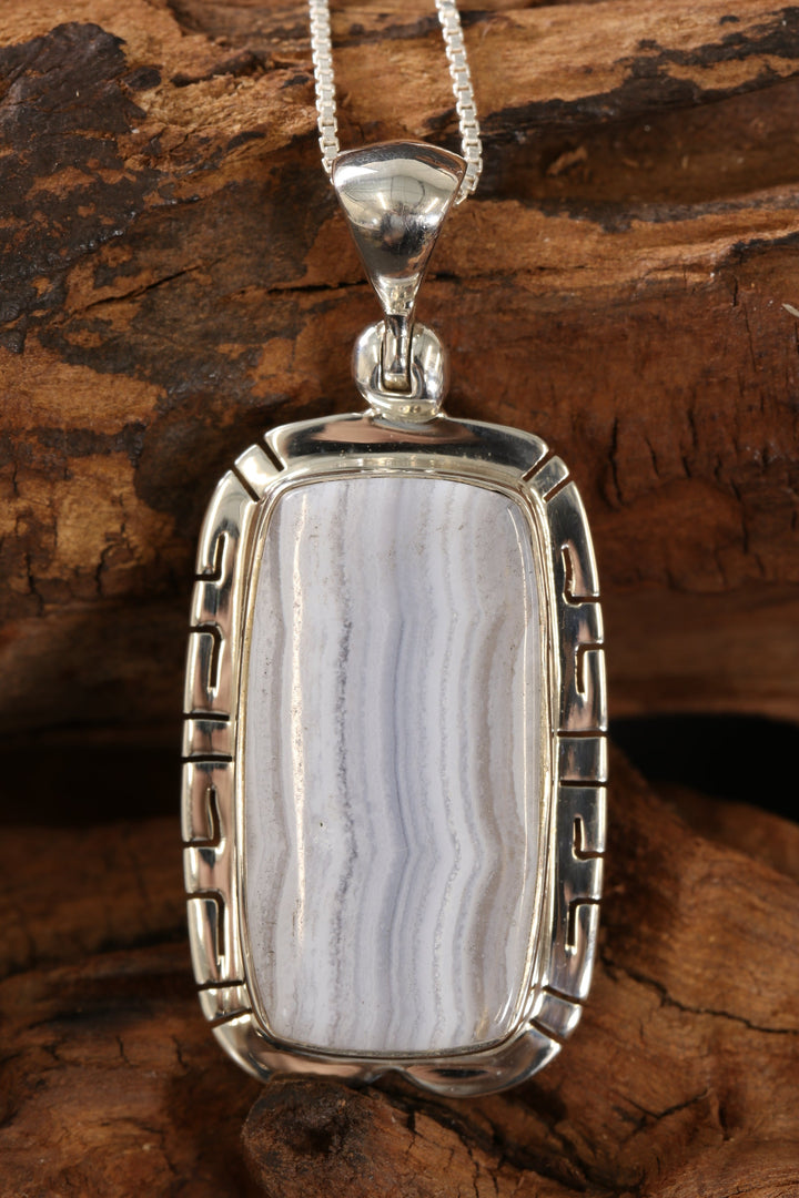 Blue Lace Agate Pendant DS1930