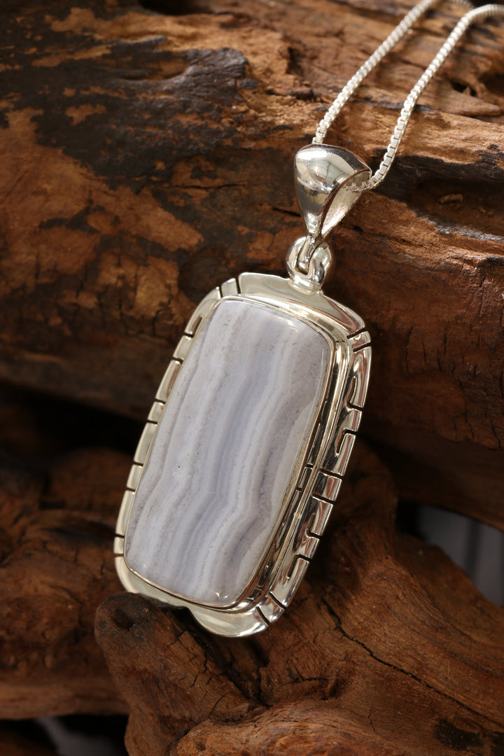 Blue Lace Agate Pendant DS1930
