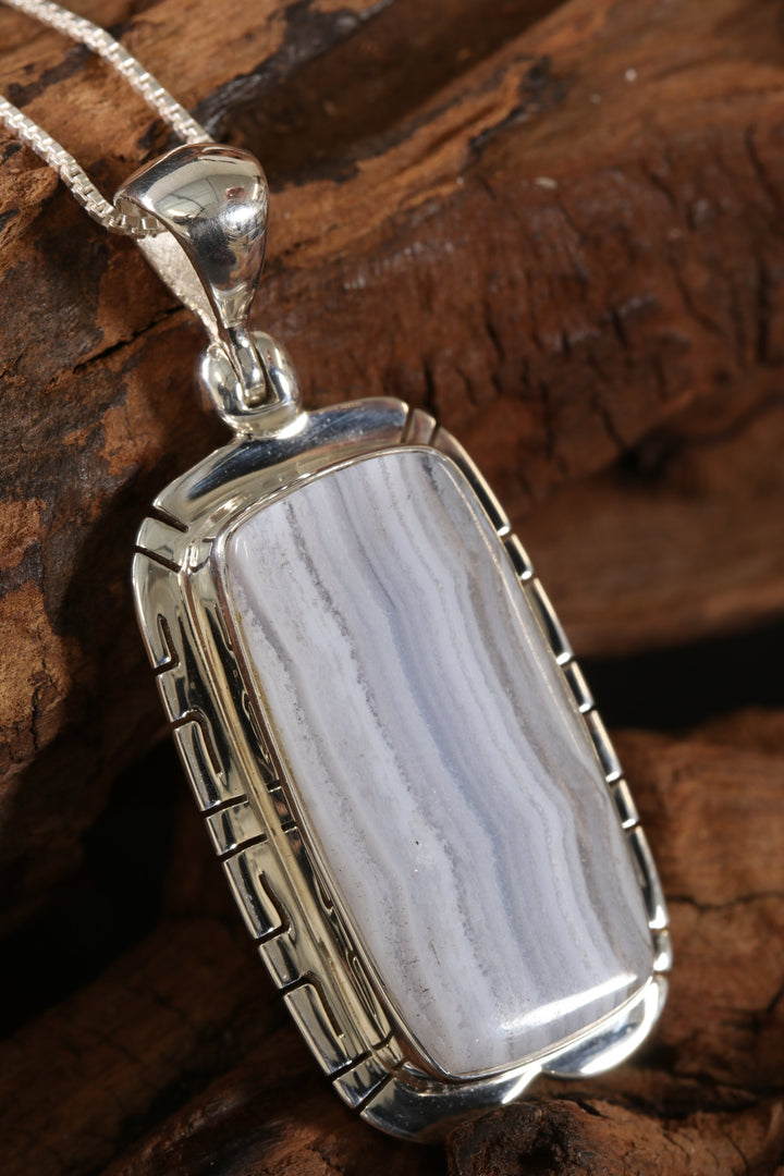 Blue Lace Agate Pendant DS1930