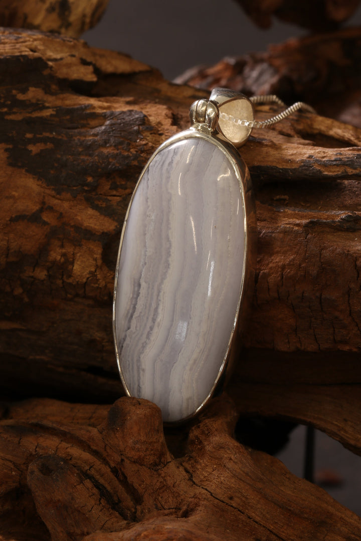 Blue Lace Agate Pendant DS1922