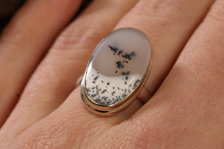 Dendritic Opal Ring Size 7 DS1953