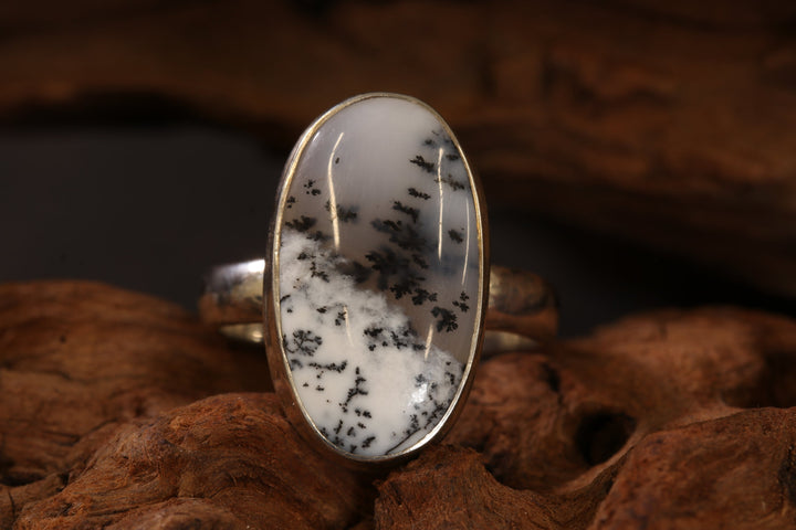 Dendritic Opal Ring Size 7 DS1958