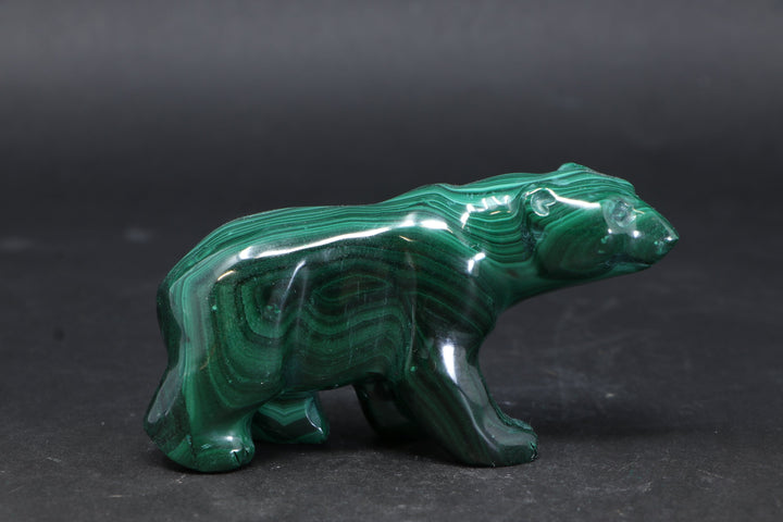 Malachite Polar Bear Carving DM188