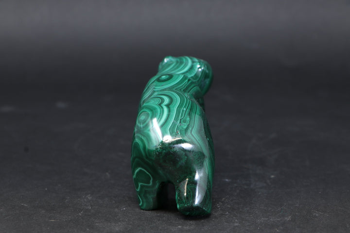 Malachite Polar Bear Carving DM188