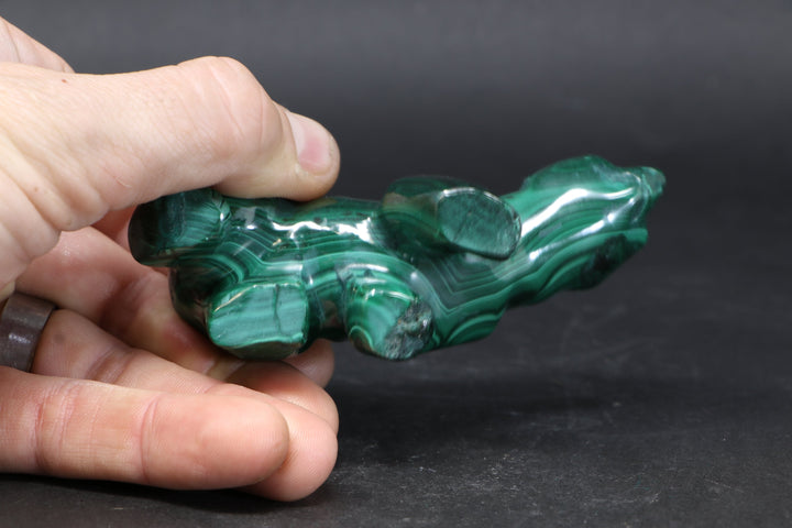 Malachite Polar Bear Carving DM188