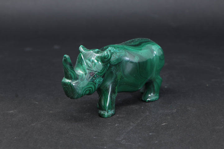 Malachite Rhinoceros Carving DM191